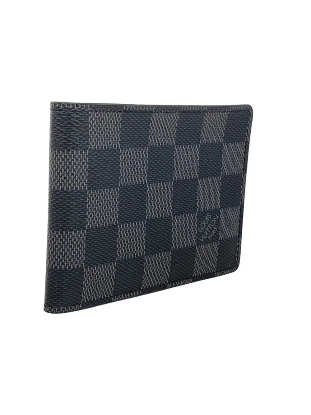 Louis Vuitton Billfold Damier Graphite Portefeuille Calf Black Wallet